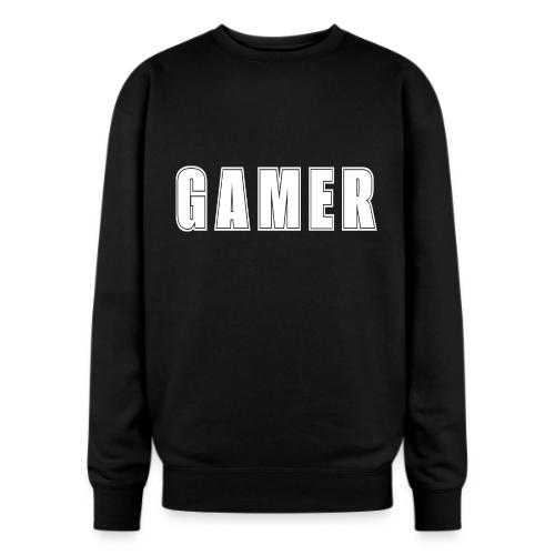 Gamer Collegiate White Text Design - Oversized Crewneck Sweatshirt