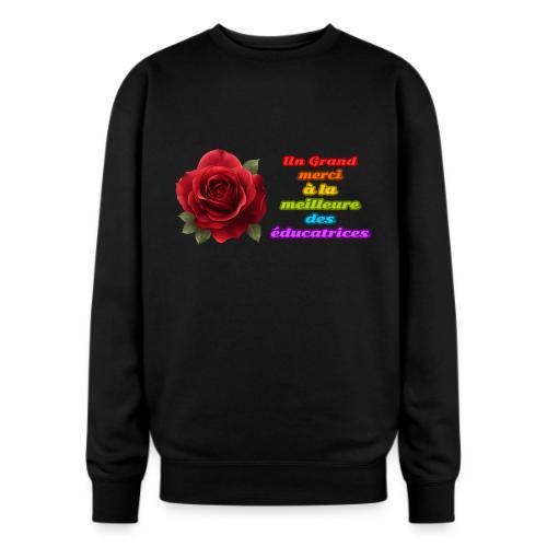 Thank You Educator: Pink and Rainbow Message - Oversized Crewneck Sweatshirt