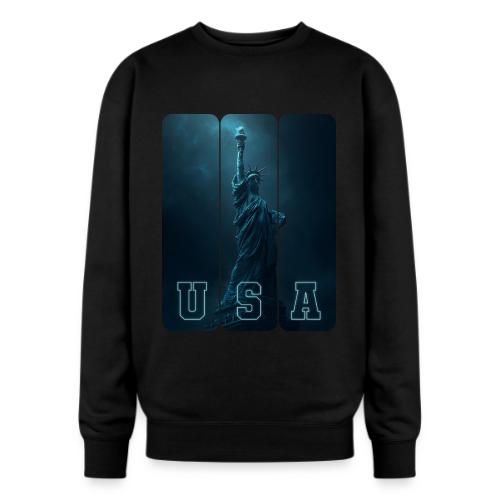 Neon Liberty USA Triptych - Oversized Crewneck Sweatshirt