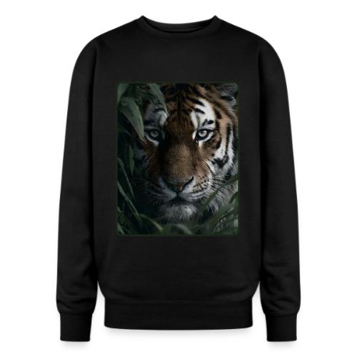 Tiger Jungle Eyes Wildlife Design - Oversized Crewneck Sweatshirt