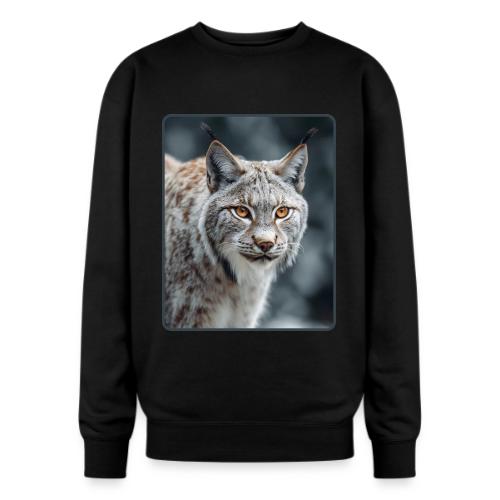 Lynx Portrait Piercing Eyes Design - Oversized Crewneck Sweatshirt