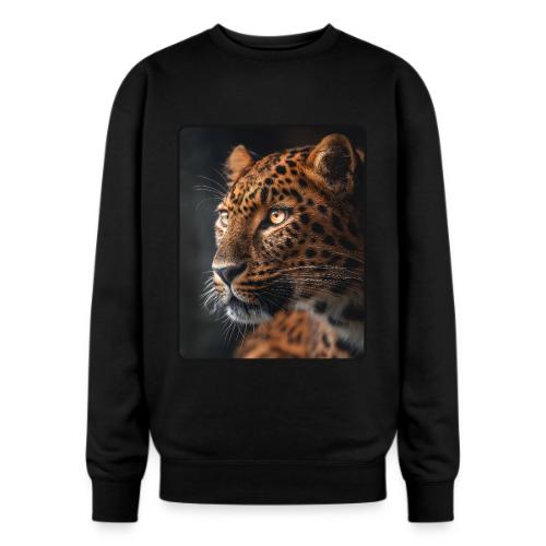 Amur Leopard Face Wildlife Design - Oversized Crewneck Sweatshirt