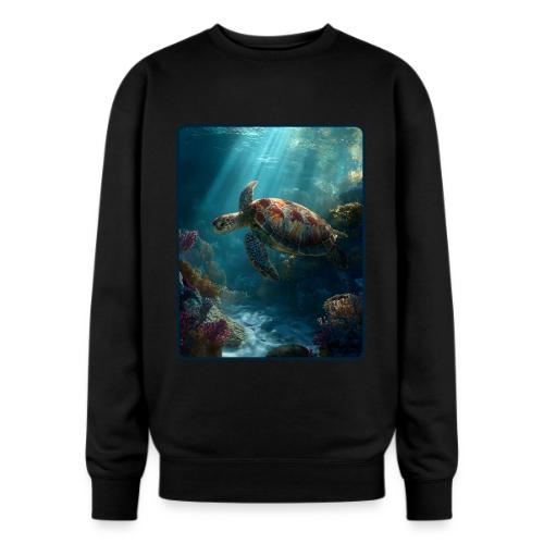 Sea Turtle Coral Reef Design - Oversized Crewneck Sweatshirt