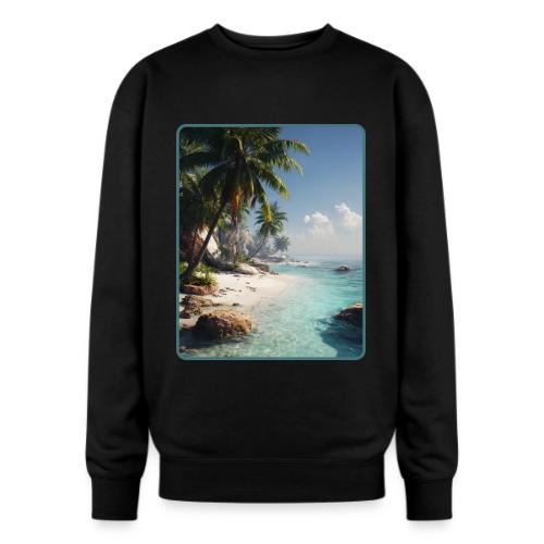Tropical Beach Paradise Palm Design - Oversized Crewneck Sweatshirt