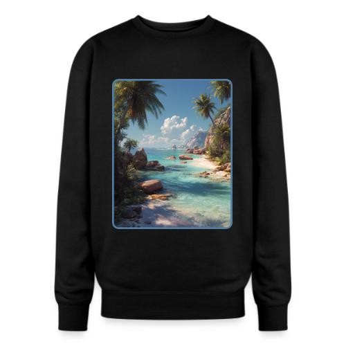 Tropical Island Paradise Ocean Design - Oversized Crewneck Sweatshirt