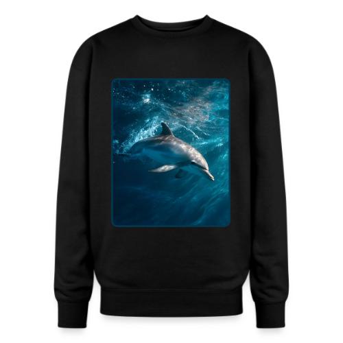 Dolphin Sunlit Ocean Serenity Design - Oversized Crewneck Sweatshirt