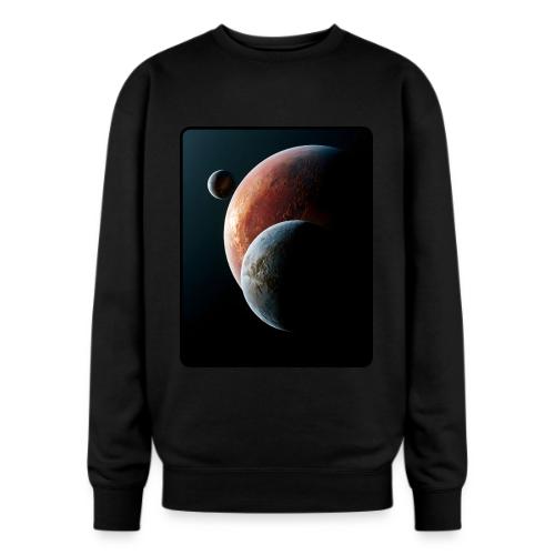 Three Planets Deep Space Design - Oversized Crewneck Sweatshirt