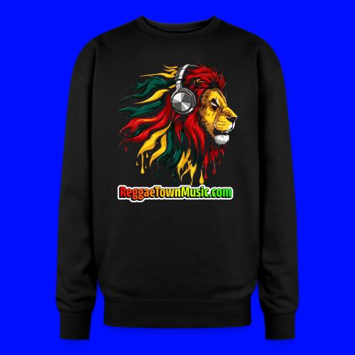 Reggae Music Radio Lion Head Soundwaves design - Oversized Crewneck Sweatshirt