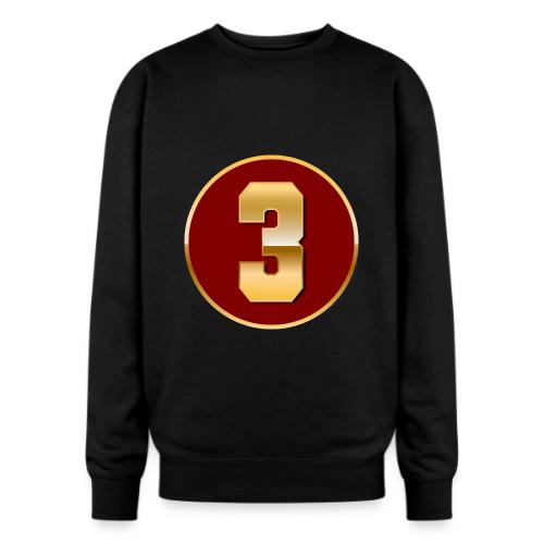 Number 3 in Gold Varsity Font - Oversized Crewneck Sweatshirt
