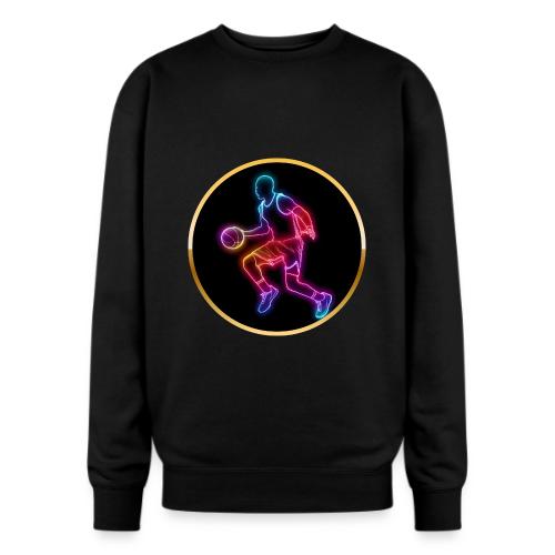 Basketball: Neon Dribble Pulse - Oversized Crewneck Sweatshirt