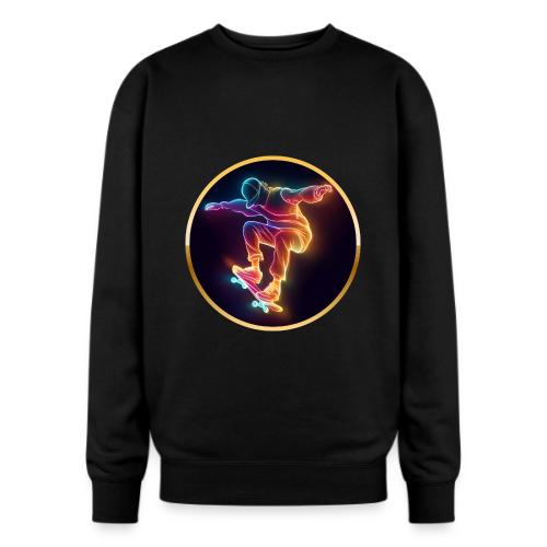 Skateboarding: Midnight Neon Skater - Oversized Crewneck Sweatshirt