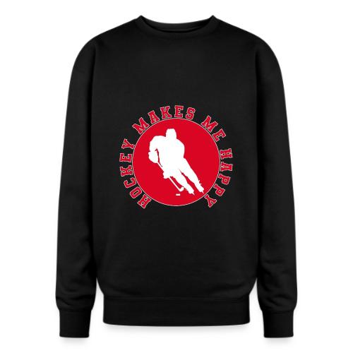Hockey Makes Me Happy – Ice Hockey Fan Emblem - Oversized Crewneck Sweatshirt