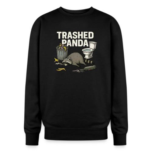 Trashed Panda – Funny Drunk Raccoon Cartoon - Oversized Crewneck Sweatshirt