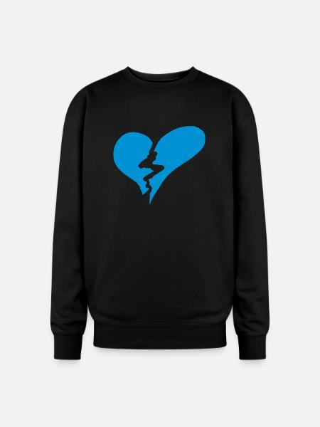 Broken heart - Oversized Crewneck Sweatshirt - black