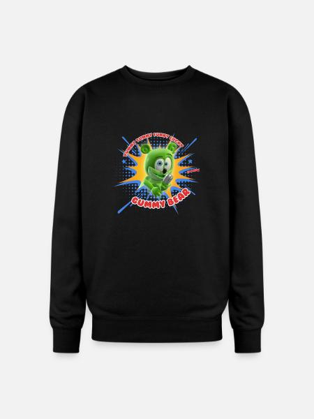 Funny Lucky Gummy Bear - Oversized Crewneck Sweatshirt - black