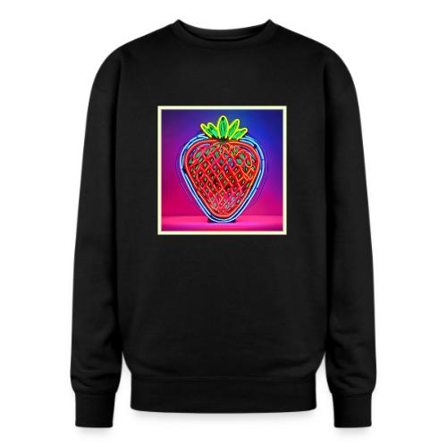 Vibrant Strawberry Neon Sign - Oversized Crewneck Sweatshirt