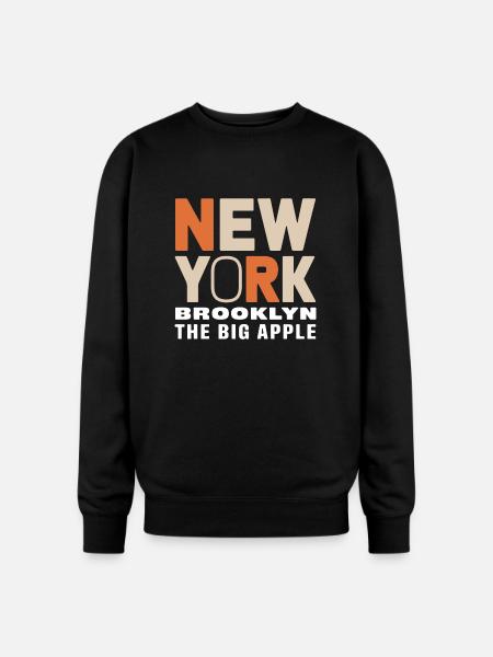 New York Brooklyn - The Big Apple Classic Design - Oversized Crewneck Sweatshirt - black
