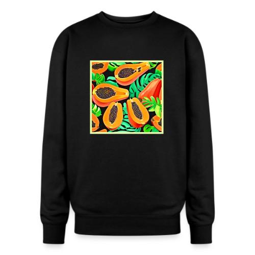 Papaya and Leaves Fresh Pattern - Oversized Crewneck Sweatshirt