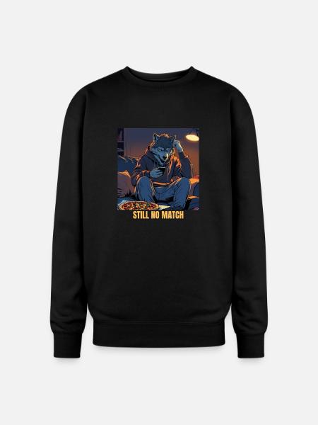 Lunar Swipe Blues - Oversized Crewneck Sweatshirt - black