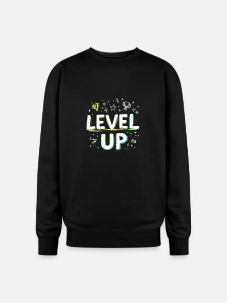Level Up - Oversized Crewneck Sweatshirt - black