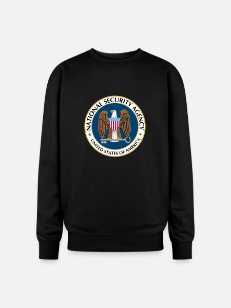 National Security Agency Logo - Oversized Crewneck Sweatshirt - black