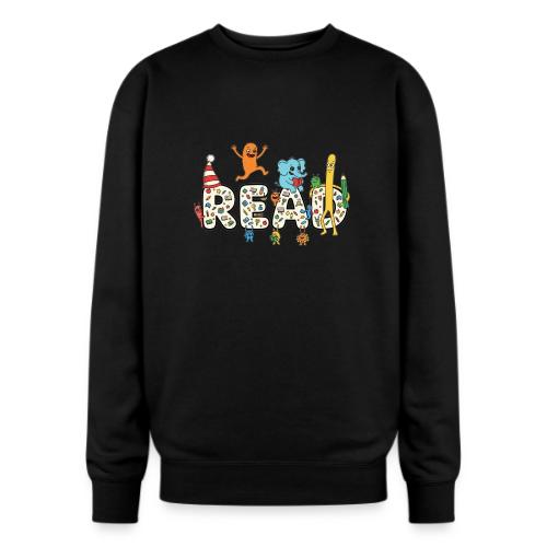 Whimsical READ Kids Cartoon - Oversized Crewneck Sweatshirt