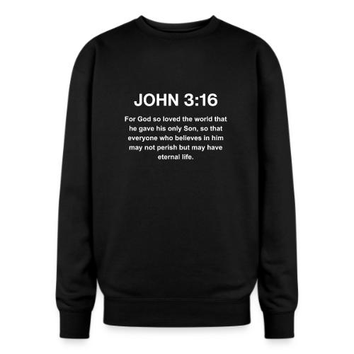 John 3:16 Christian Apparel – White - Oversized Crewneck Sweatshirt