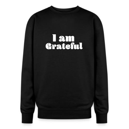 I Am Grateful Affirmation Quote Merch - Oversized Crewneck Sweatshirt