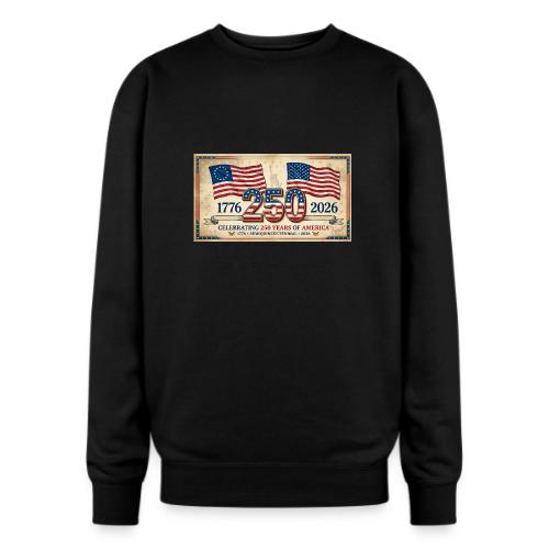 USA 250th Anniversary Flags Emblem - Oversized Crewneck Sweatshirt