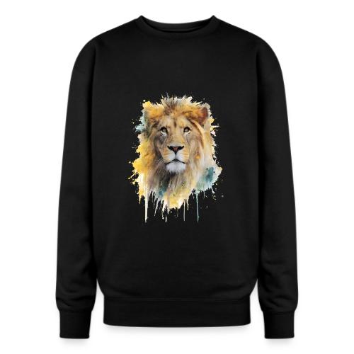 Watercolor Lion Portrait - Oversized Crewneck Sweatshirt