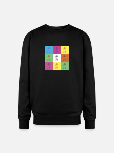 Microphone design - Oversized Crewneck Sweatshirt - black