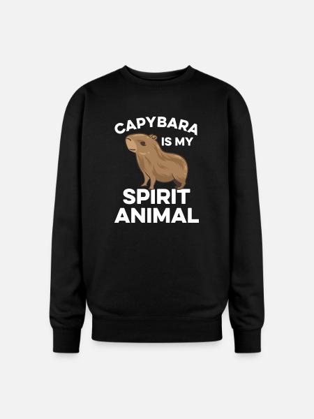 Capybara zoo animal design - Oversized Crewneck Sweatshirt - black