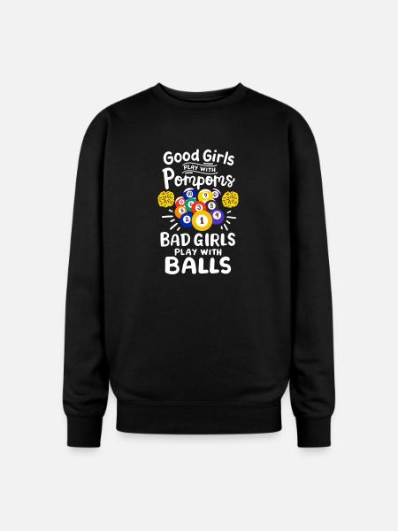 Pool Billiard Player Girls - Oversized Crewneck Sweatshirt - black
