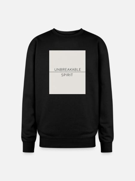 Unbreakable Spirit Motivational Minimal Shirt - Oversized Crewneck Sweatshirt - black