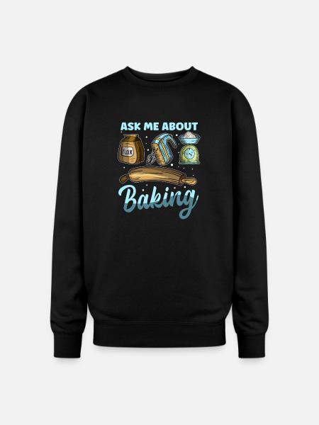 Bake Bakers Ask About Baking - Oversized Crewneck Sweatshirt - black