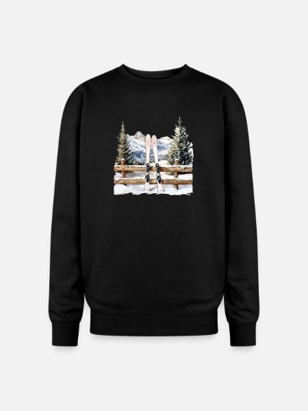Alpine Ski Rest - Oversized Crewneck Sweatshirt - black