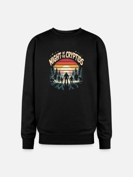 Cryptozoology Night Of The Cryptids - Oversized Crewneck Sweatshirt - black