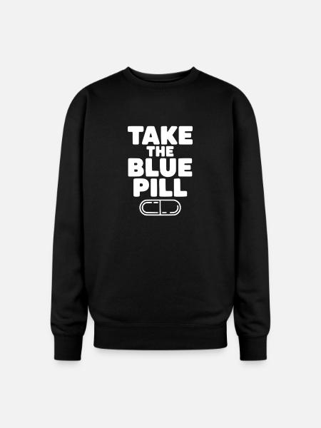 Take the Blue Pill - Oversized Crewneck Sweatshirt - black