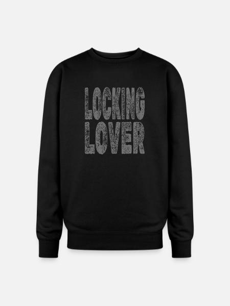 Locking Lover - Oversized Crewneck Sweatshirt - black