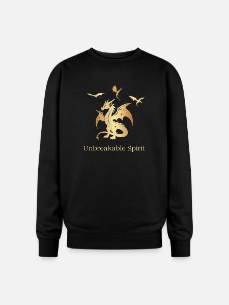 Unbreakable Spirit Dragon - Oversized Crewneck Sweatshirt - black