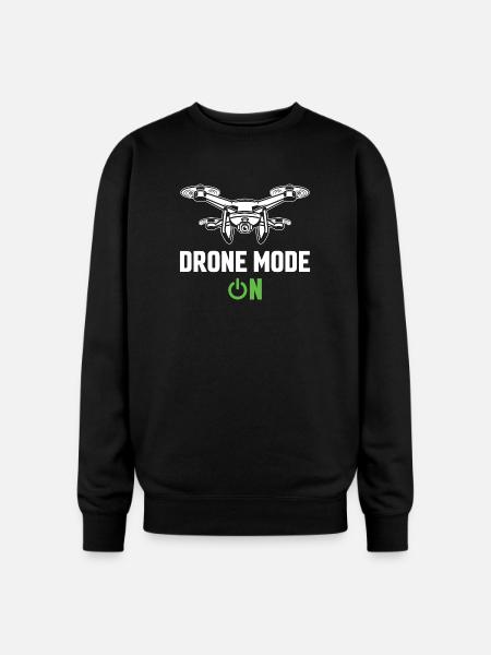 Drone Mode: On - Oversized Crewneck Sweatshirt - black