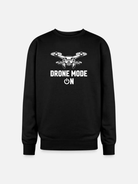 Drone Mode: On - Oversized Crewneck Sweatshirt - black