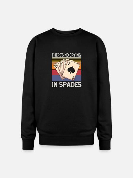 Spades Card Player Card Game - Oversized Crewneck Sweatshirt - black