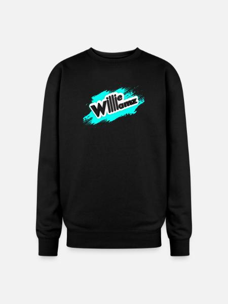 Willieamz Neon Splash Logo Tee - Oversized Crewneck Sweatshirt - black