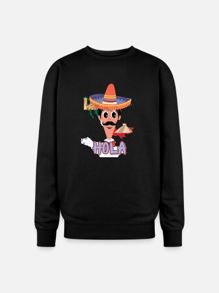 Multilingual - Mexican Shirt - Oversized Crewneck Sweatshirt - black