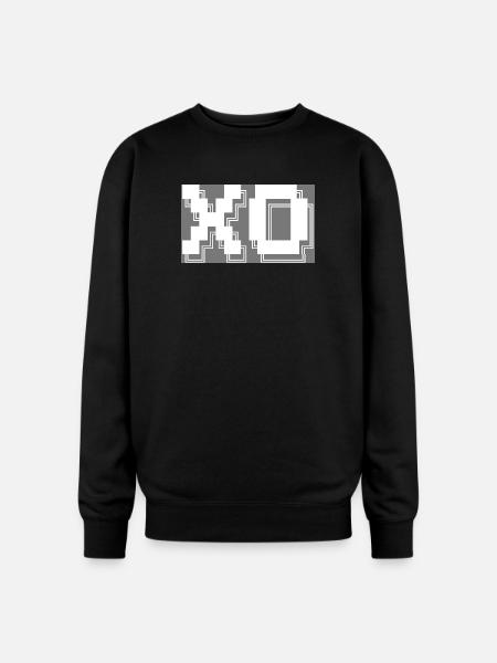 XO Pixel Art Tech - Oversized Crewneck Sweatshirt - black