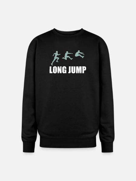 Long Jump Silhouettes - Oversized Crewneck Sweatshirt - black