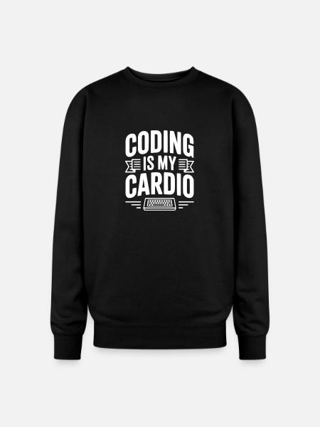 Coding Is My Cardio - Oversized Crewneck Sweatshirt - black