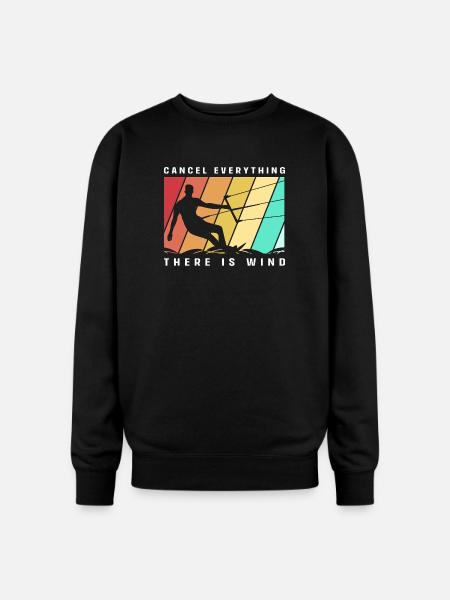 Kite Boarding Summer Kitesurfing - Oversized Crewneck Sweatshirt - black