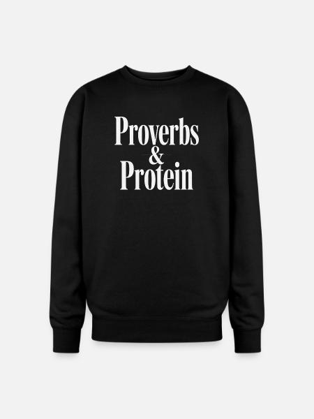 Proverbs & Protein - Oversized Crewneck Sweatshirt - black